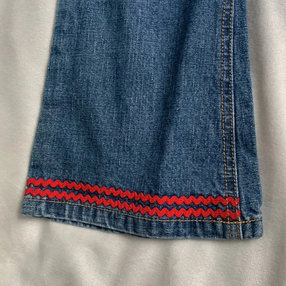 Gymboree size 5t girls flare jeans Gingerbread house embroider sugar and spice - Picture 3 of 6